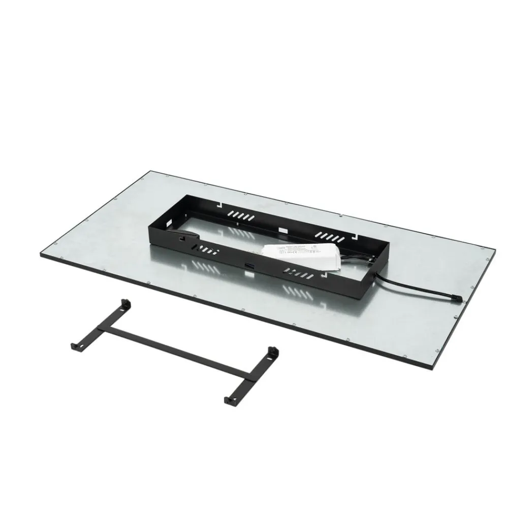 Lindby Arbejdsrum/Kontor > LED-panel Lamin, sort, 80 cm, CCT, dæmpbar, fjernbetjening