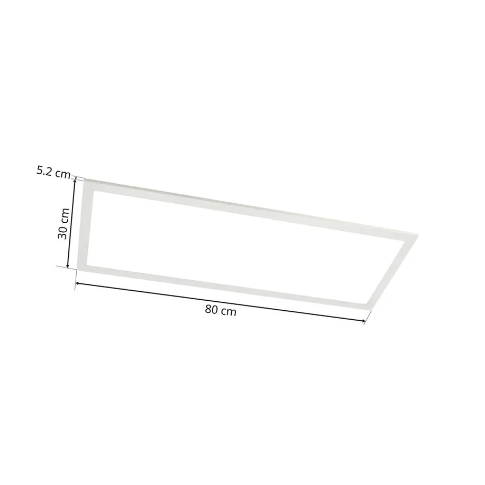 Lindby Arbejdsrum/Kontor|Gang > LED-panel Livel, CCT, 80 cm x 30 cm, fjernbetjening