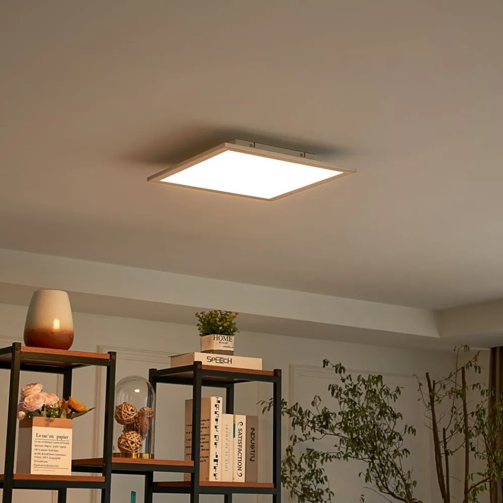 Arbejdsrum/Kontor|Gang ^ Lindby LED-panel Livel, CCT, 40 cm x 40 cm, fjernbetjening