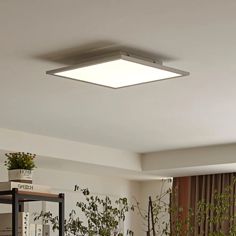 Lindby Arbejdsrum/Kontor|Gang > LED-panel Livel, 4000K, 40 cm x 40 cm, sølv, metal