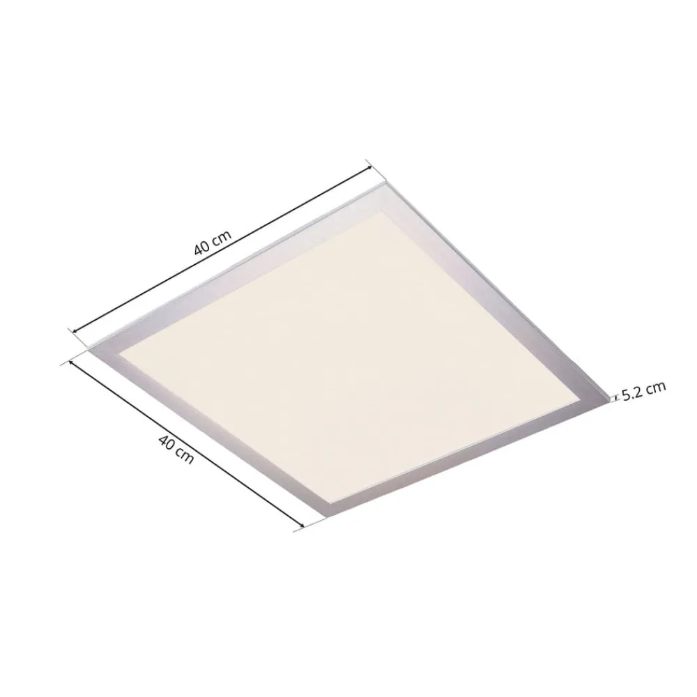 Lindby Arbejdsrum/Kontor|Gang > LED-panel Livel, 4000K, 40 cm x 40 cm, sølv, metal