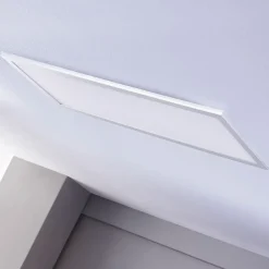 Arbejdsrum/Kontor|Gang ^ Lindby LED-panel Livel, 4000K, 80 cm x 30 cm, sølv, metal