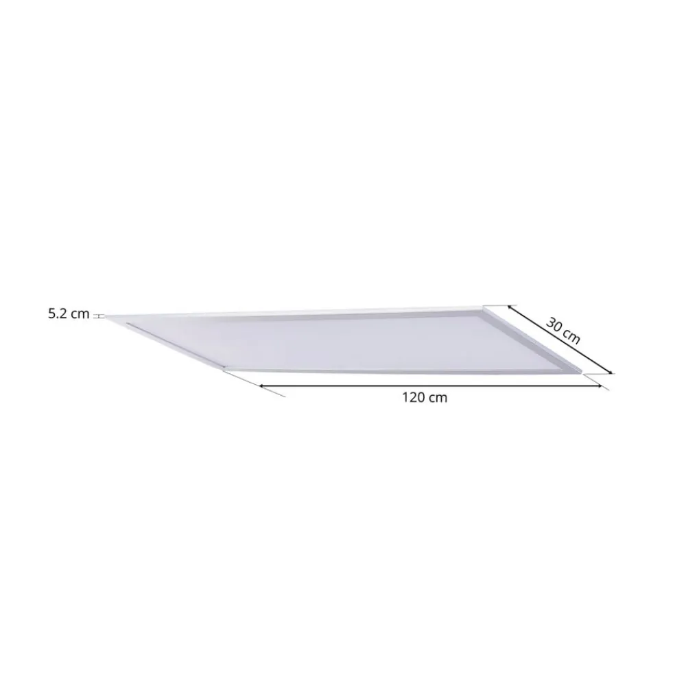 Lindby Arbejdsrum/Kontor|Gang > LED-panel Livel, 4000K, 120cm x 30cm, sølv, metal