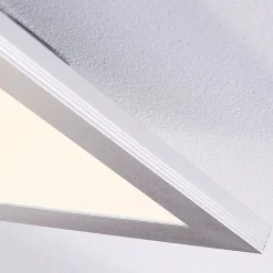 Arbejdsrum/Kontor|Loftlamper ^ Lindby LED-panel Livel, sæt med 2, 4.000 K, 40 x 40 cm, sølv