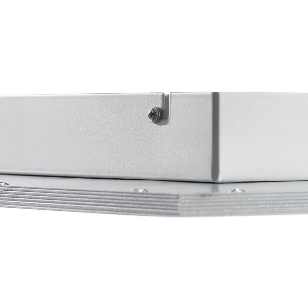 Arbejdsrum/Kontor|Loftlamper ^ Lindby LED-panel Livel, sæt med 2, 4.000 K, 40 x 40 cm, sølv