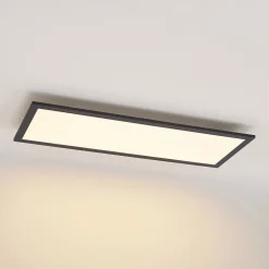 Lindby Arbejdsrum/Kontor|Gang > LED-panel Nelios, 80 x 30 cm, CCT, sort, metal