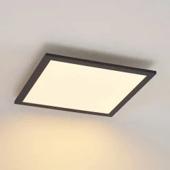 Arbejdsrum/Kontor|Gang ^ Lindby LED-panel Nelios, 120 x 60 cm, CCT, sort, metal