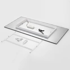 Arbejdsrum/Kontor|Gang ^ Lindby LED-panel Nelios, 120 x 60 cm, CCT, sort, metal