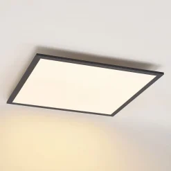 Lindby Arbejdsrum/Kontor|Loftlamper > LED-panel Nelios, 62 x 62 cm, CCT, sort, metal