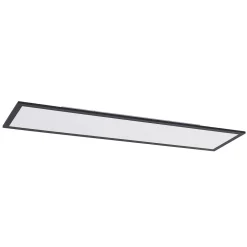 Gang|Loftlamper ^ Lindby LED-panel Nelios, 120 x 30 cm, 4000K, sort, metal