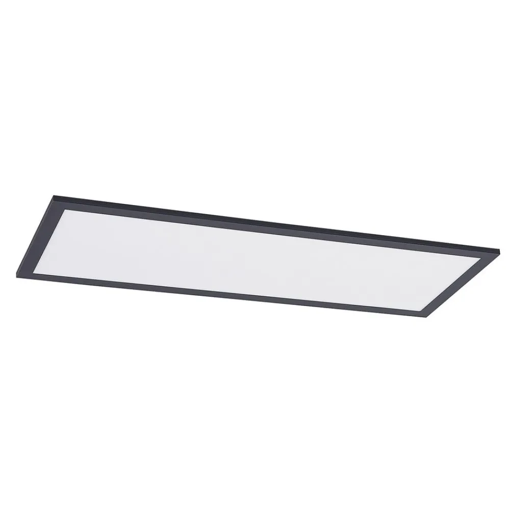 Lindby Arbejdsrum/Kontor|Gang > LED-panel Nelios, 80 x 30 cm, 4.000K, sort, metal
