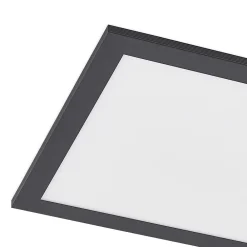 Lindby Arbejdsrum/Kontor|Gang > LED-panel Nelios, 80 x 30 cm, 4.000K, sort, metal