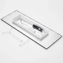 Lindby Arbejdsrum/Kontor|Gang > LED-panel Nelios, 80 x 30 cm, 4.000K, sort, metal