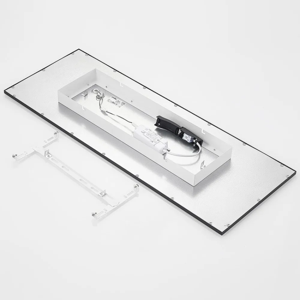 Lindby Arbejdsrum/Kontor|Gang > LED-panel Nelios, 80 x 30 cm, 4.000K, sort, metal