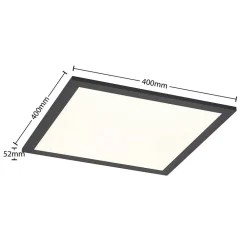 Lindby Arbejdsrum/Kontor > LED-panel Nelios, 40 x 40 cm, 4.000K, sort, metal