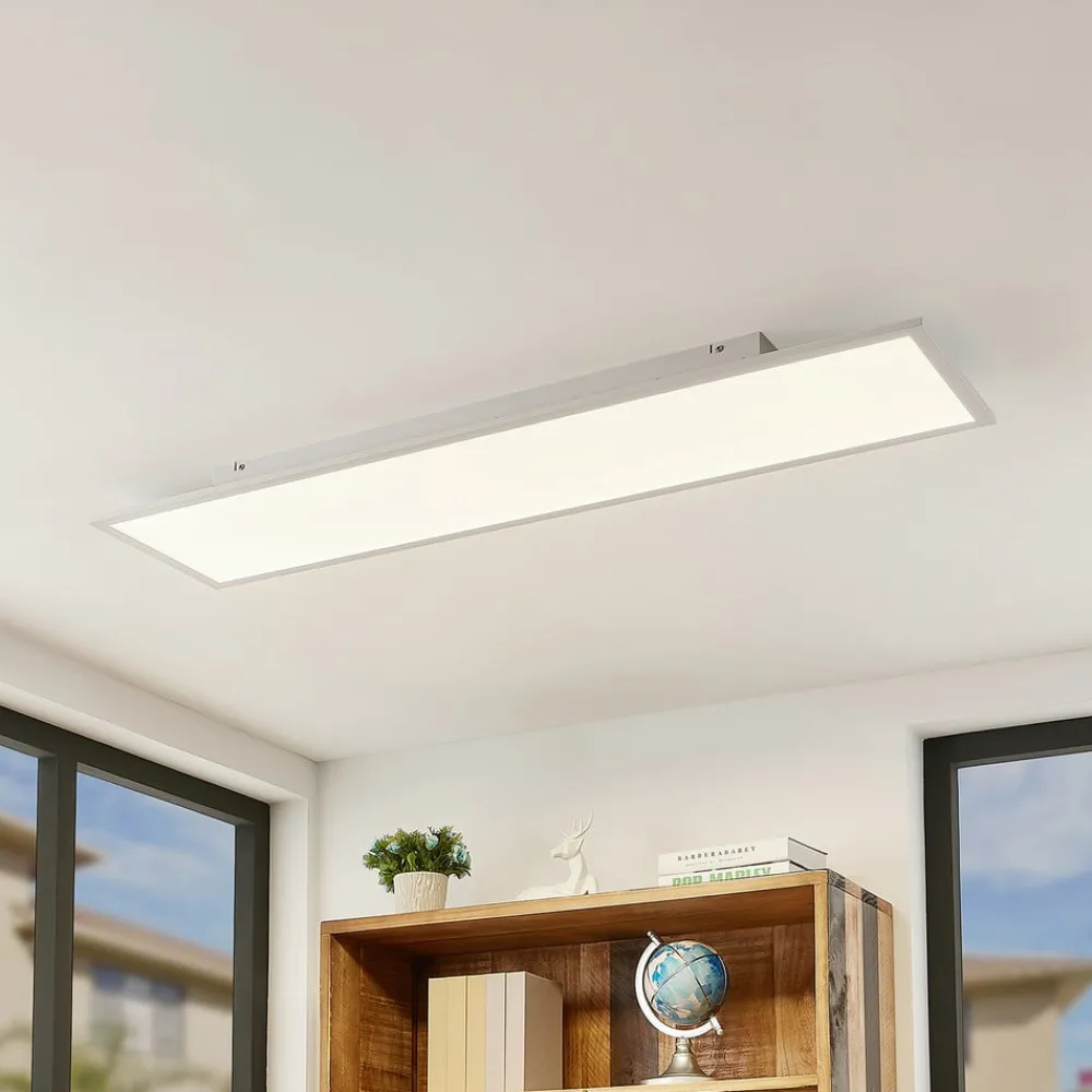Lindby Arbejdsrum/Kontor|Gang > LED-panel Quais, 30 x 120 cm, hvid, aluminium, 4.000K
