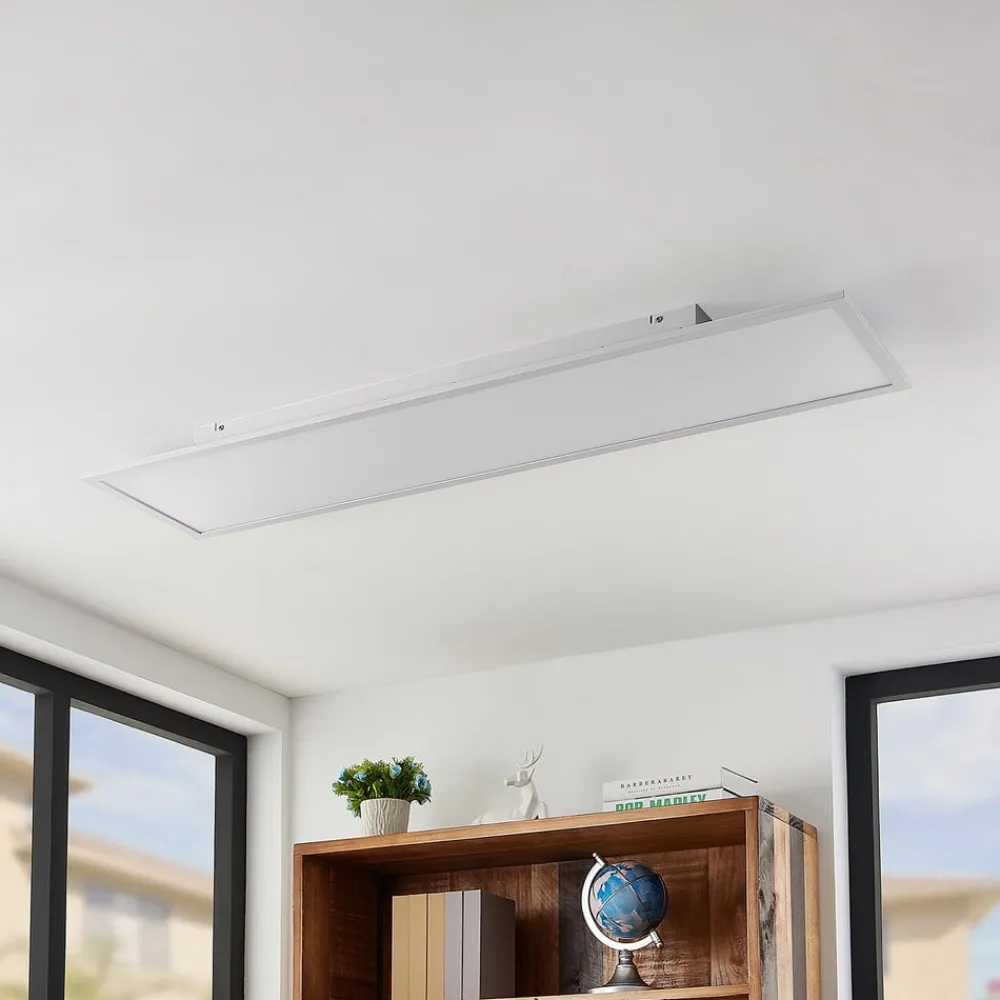 Lindby Arbejdsrum/Kontor|Gang > LED-panel Quais, 30 x 120 cm, hvid, aluminium, 4.000K