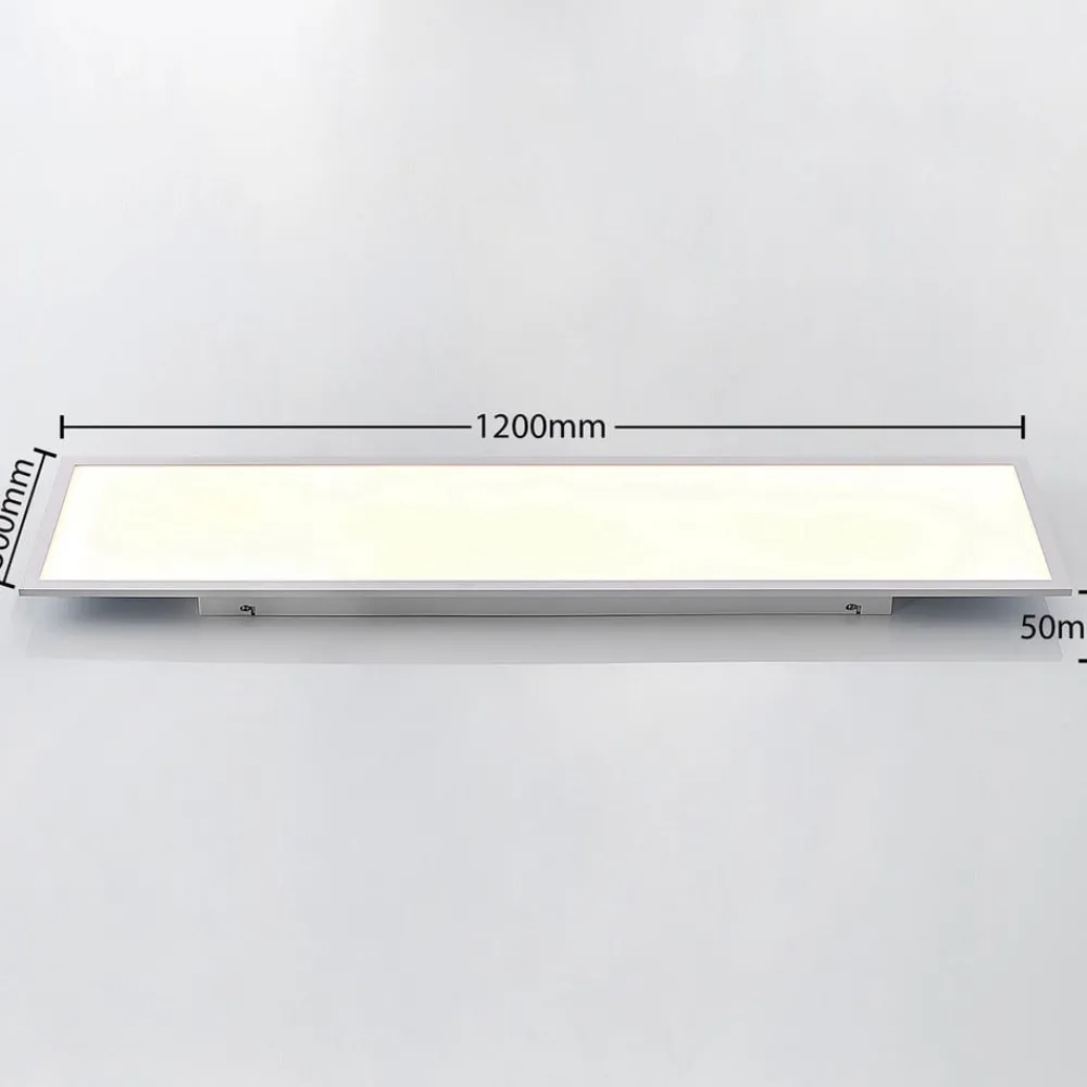 Lindby Arbejdsrum/Kontor|Gang > LED-panel Quais, 30 x 120 cm, hvid, aluminium, 4.000K