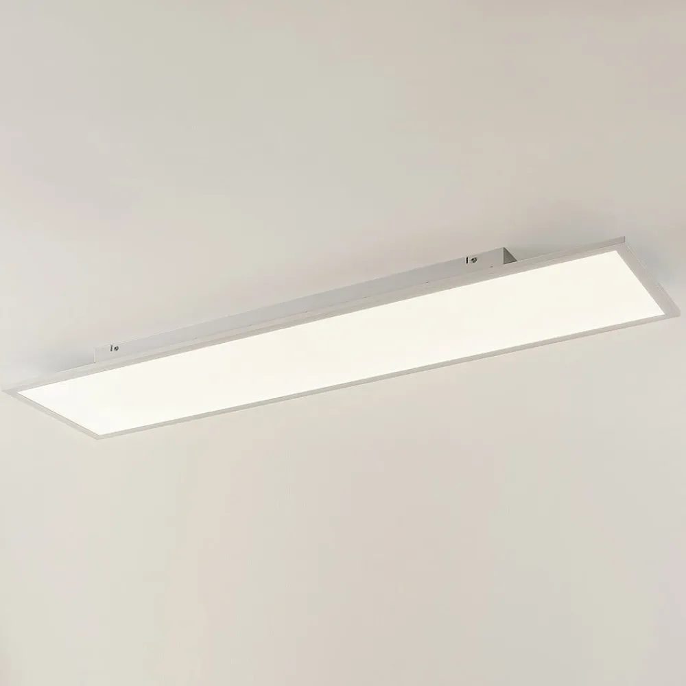 Lindby Arbejdsrum/Kontor|Gang > LED-panel Quais, 30 x 120 cm, hvid, aluminium, 4.000K