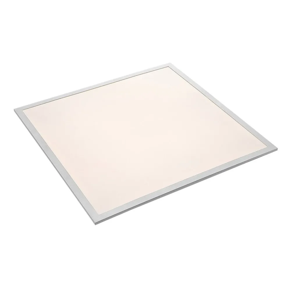 Arbejdsrum/Kontor|Gang ^ Lindby LED-panel Stenley, 4.000 K, 60 cm x 60 cm, sølv/hvid