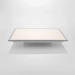 Arbejdsrum/Kontor|Gang ^ Lindby LED-panel Stenley, 4.000 K, 60 cm x 60 cm, sølv/hvid