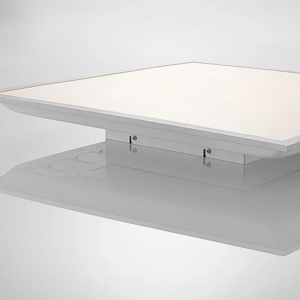 Arbejdsrum/Kontor|Gang ^ Lindby LED-panel Stenley, 4.000 K, 60 cm x 60 cm, sølv/hvid
