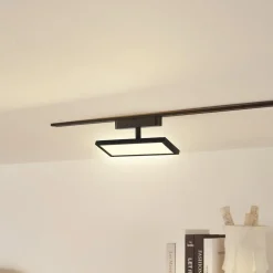 Lindby Skinnesystem > LED-panel 48V Lumaro, sort, aluminium, længde 20 cm, dæmpbar