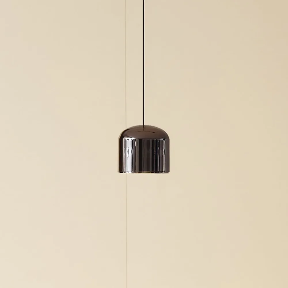 Skinnesystem ^ Lindby LED-pendellampe Lumaro,sort,Ø8,2cm,aluminium,48V,dæmpbar