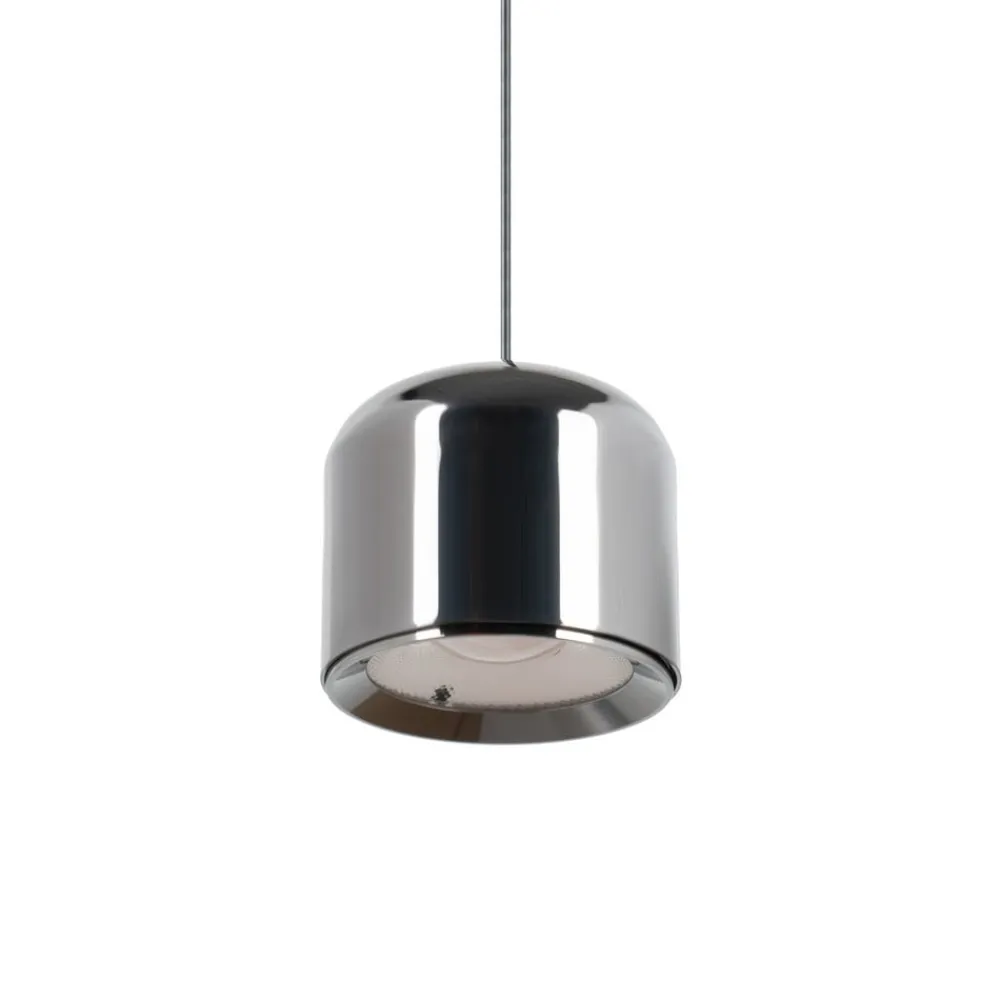 Skinnesystem ^ Lindby LED-pendellampe Lumaro,sort,Ø8,2cm,aluminium,48V,dæmpbar