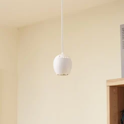 Lindby Skinnesystem > LED-pendellampe Lumaro, hvid, Ø 6,2 cm, 48V, dæmpbar