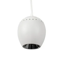 Lindby Skinnesystem > LED-pendellampe Lumaro, hvid, Ø 6,2 cm, 48V, dæmpbar