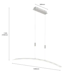 Lindby Pendellamper|Pendellamper > LED-pendellampe Manon, højdejusterbar, grå, metal
