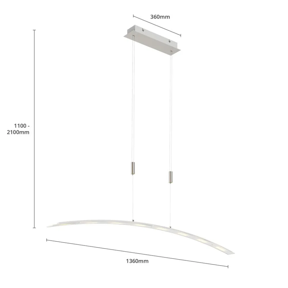 Lindby Pendellamper|Pendellamper > LED-pendellampe Manon, højdejusterbar, grå, metal