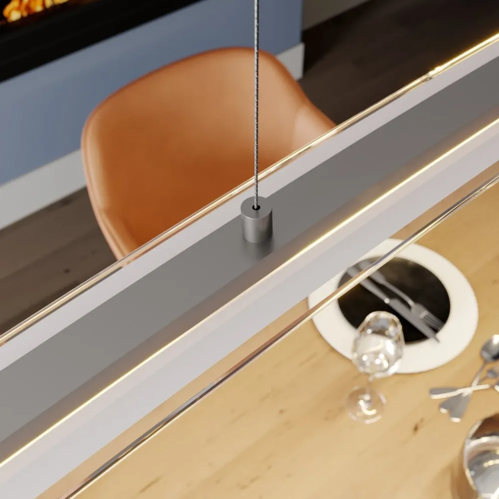 Lindby Pendellamper|Pendellamper > LED-pendellampe Manon, højdejusterbar, grå, metal