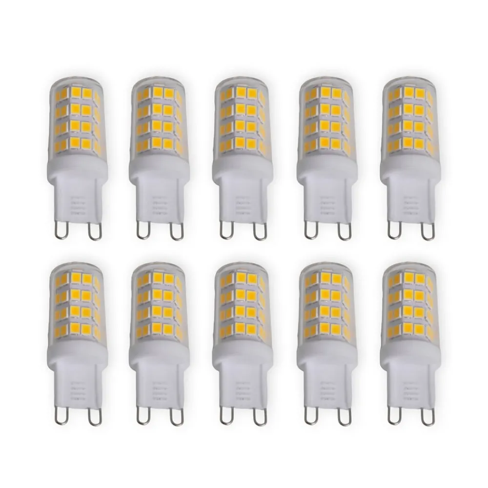 Led Pærer ^ Lindby LED penlight, sæt med 10, G9, 3 W, klar, 3.000 K