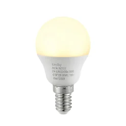 Lindby Led Pærer > LED-pære E14 G45 4,5W 3.000K opal sæt med 3 stk
