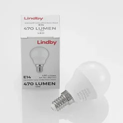 Lindby Led Pærer > LED-pære E14 G45 4,5W 3.000K opal sæt med 3 stk