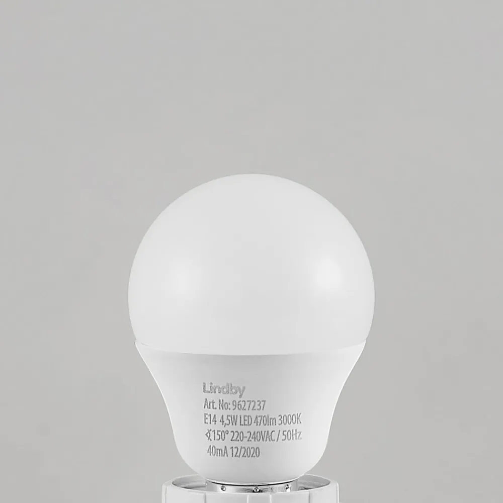 Lindby Led Pærer > LED-pære E14 G45 4,5W 3.000K opal sæt med 2 stk