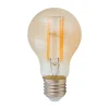 Lindby Filament Pære|Led Pærer > LED-pære, glødetråd, E27, 6W, rav, 1800K