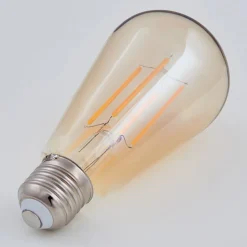 Lindby Filament Pære > LED-pære, Rustika, E27, 6W, ravfarvet, 1.800 K