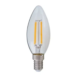 Lindby Filament Pære|Led Pærer > LED-pære, stearinlys, E14, 4W, klar, 2700K