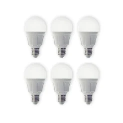 Led Pærer ^ Lindby LED-pære, sæt med 6 stk, E27, 8,5 W, mat, 3.000 K