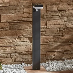 Solcelle Lampe Med Sensor|Gadebelysning Med Sensor ^ Lindby LED-pullert Chioma, antracit, sensor