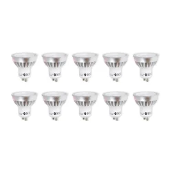 Lindby Led Pærer > LED-reflektor GU10 5 W klar 3.000 K 55° sæt med 10 stk