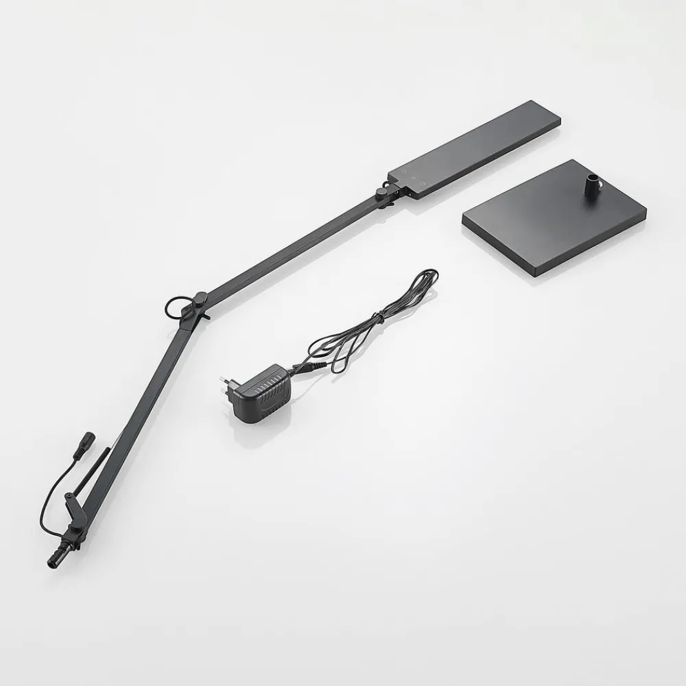 Lindby Arbejdsrum/Kontor|Bordlamper > LED-skrivebordslampe Antisa, sort, CCT, dæmpbar