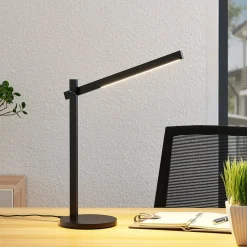 Lindby Arbejdsrum/Kontor|Bordlamper > LED-skrivebordslampe Loretta, 43 cm, sort, CCT