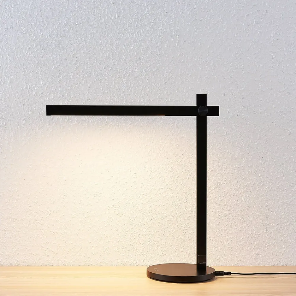 Lindby Arbejdsrum/Kontor|Bordlamper > LED-skrivebordslampe Loretta, 43 cm, sort, CCT