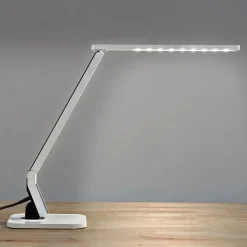Lindby Arbejdsrum/Kontor|Bordlamper > LED-skrivebordslampe Eleni, hvid, CCT, dæmpbar