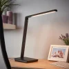 Arbejdsrum/Kontor|Bordlamper ^ Lindby LED-skrivebordslampe Kuno, sort, USB, touchdæmper