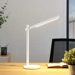 Arbejdsrum/Kontor|Bordlamper ^ Lindby LED-skrivebordslampe Loretta, højde 43 cm, hvid, CCT